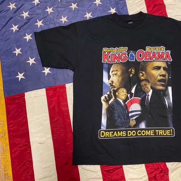 Vintage Early 2000’s Obama x MLK bootleg Rap Tee - Picture 2 of 4